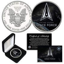Space Force Ussf Armed Forces 1oz Pure .999 Fine Silver American Eagle With Box - £65.91 GBP