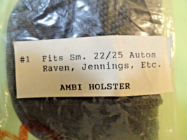 NEW BLACK AMBI HOLSTER FOR 22/25 AUTOS - $336.80 MXN