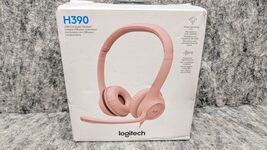 Logitech H390 Wired USB On-Ear Stereo Headphones with Mic Rose Pink PC L... - $13.99