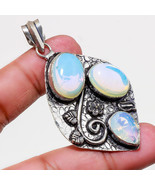 Milky Opal Cut & Cab's Gemstone Handmade Fashion Pendant Jewelry 2.80" SA 546 - $5.99