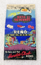 1940s Harolds Club Reno Nevada Matches Colorful Cover Roulette Wheel Mat... - $12.38