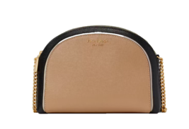 New Kate Spade Morgan Colorblock Double-zip Dome Crossbody Leather Cafe Mocha - £100.20 GBP