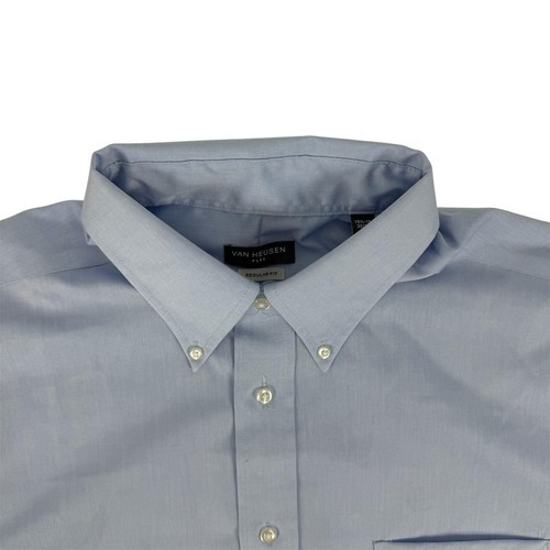 Van Heusen Men's Dress Shirt Reg Fit Flex Stretch Blue-15.5-16 33/34 Item image 7