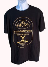 YELLOWTONE DUTTON RANCH MONTANA Short Sleeve Pull-Over T-Shirt Black XL - £7.78 GBP