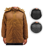 Men&#39;s Heavy Weight Faux Fur Trim Removable Hood Water Resistant Parka Coat - $87.73 CAD