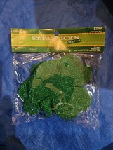 Shamrock Clover Foam Cutout - Green Glitter Clover Shape - 4 Inches - 12 Pc - $40.26 MXN