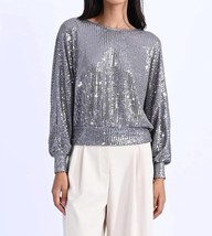 Molly Bracken sequin open back sweater in Silver Grey - £35.87 GBP