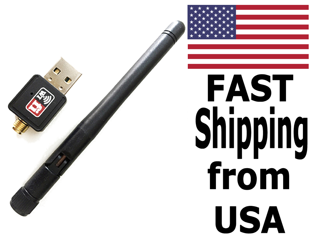 USB Wifi Adapter Receiver w/Detachable Antenna | Internet Access On the Go - $7.99