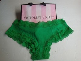 New Victoria&#39;s Secret &quot;Pink&quot; Lace Trim Cheekster Bright Green S - £10.11 GBP