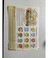 Vintage Measuring Paper Restaurant Placemat Mid Century Springprint Ohio... - $18.68 MXN