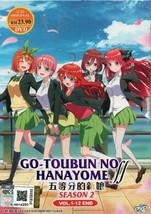 Go-Toubun No Hanayome Season 2 Vol.1-12 End English Dubbed Ship From USA - £15.22 GBP