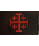 Knight Templar Patch Red &amp; Black - £6.26 GBP