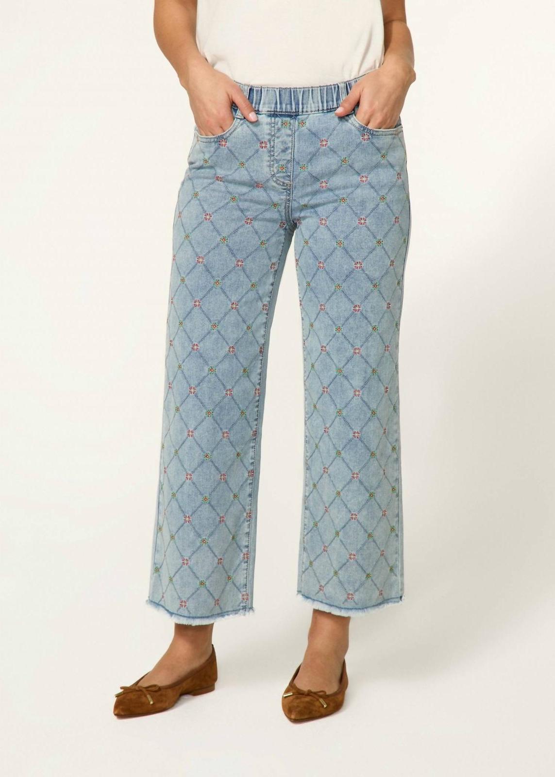 Fdj Pull-On Wide Leg Crop Jeans Size 10 - $60.39