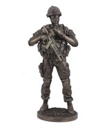 Modern Infantry Soldier Statue 13&quot;Tall Rifleman Reporting Detail To Head... - $109.40 CAD