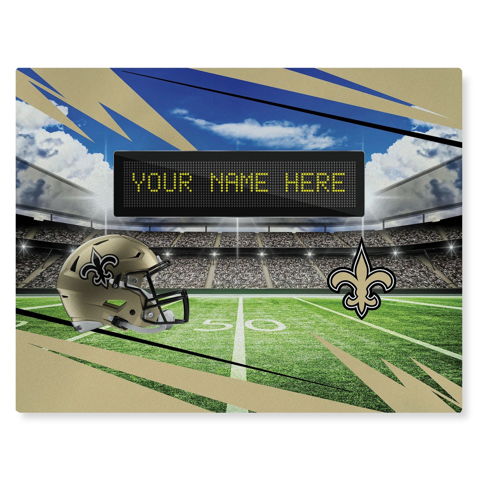 Official NFL New Orleans Saints Personalized 62&quot; x 84&quot; Washable Rug - $199.99