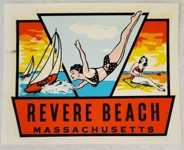 Revere Beach Massachusetts Water Transfer Car Windshield Decal Vintage O... - $19.60
