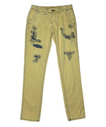 True Religion Jordan Yellow Pants Size 24 Yellow Boyfriend Fit Chino Distressed - £9.97 GBP