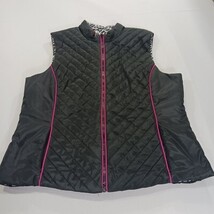 Ruby Rd Puffer Vest Women's Medium Black Full Zip Pockets Lightweight RN#107680 image 14