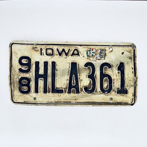 1975 United States Iowa Worth County Passenger License Plate 98 HLA361 - £14.86 GBP