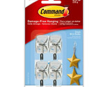 3M Command 4 Small Wire Hooks &amp; 5 Adhesive Strips Per Pack Max 0.5 lb 1 ... - £5.30 GBP