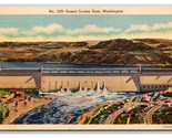 Grand Coulee Dam Washington WA Linen Postcard Z10 - £1.54 GBP