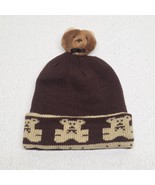 Graphics International 1984 Teddy Bear Plush Pom Brown Beanie Kids Winte... - $466.49 MXN