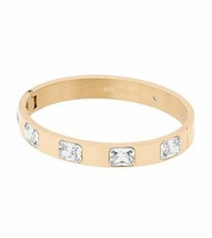 Michael Kors Bracelet Emerald Cut Crystal Bangle Gold Tone New $145 - £67.47 GBP