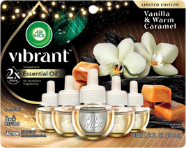 Scented Oil - Vibrant Refill Vanilla &amp; Warm Caramel, 5 Refills - £16.29 GBP