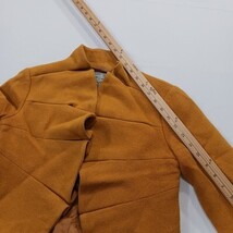 Tabitha Women's Size 2 Wool Blend Terrace House Ruffle Blazer Jacket Mustard image 8