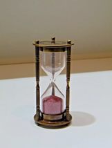 Vintage Brass Sand Timer Sandglass Clock Grandparents Time Clock Best Gift Item  - £35.00 GBP