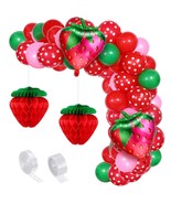 Strawberry Birthday Party Decorations Strawberry Party Balloons Arch Gar... - £15.73 GBP