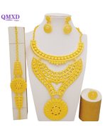 Dubai African Gold Color Jewelry Sets Arabic Necklace Sets For Women Bri... - £33.73 GBP