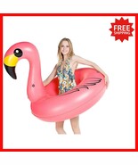 Pink Flamingo Pool Float - Quick Inflate 46&quot; x 40&quot; for Summer Fun - €25,98 EUR