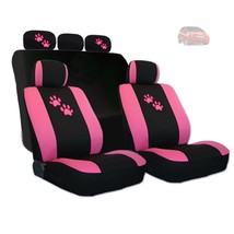 For Honda Car Seat Covers with Pink Paws Logo Set Tone Front and Rear New - £28.77 GBP