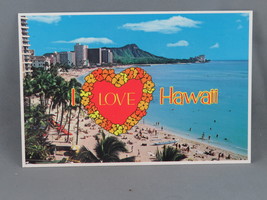 Vintage Postcard - I Love Hawaii Waikiki Beach - Movie Supply of Hawaii - £11.99 GBP