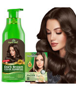 Herbishh Magic Hair Color Dye Shampoo 500ML - Dark Brown - $40.00