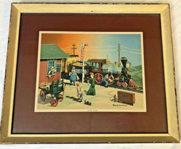 Rex Werner Casey Jones Lithograph Framed TRAINS - £22.86 GBP