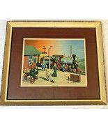 Rex Werner Casey Jones Lithograph Framed TRAINS - $560.53 MXN