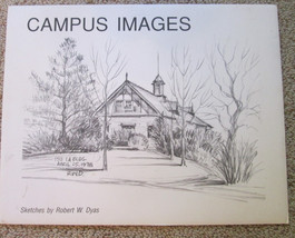 4 PENCIL SKETCHES BY ROBERT W DYAS &quot; ISU CAMPUS IMAGES&quot;  IOWA - £56.13 GBP