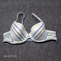 Body by Victoria Secret Bra Women 36 B Lined Demi Cup Striped Underwired - $18.49