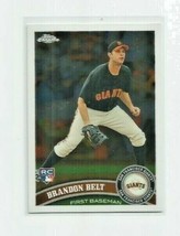 Brandon Belt (San Francisco Giants) 2011 Topps Chrome Rookie Card #172 - £7.41 GBP