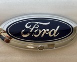 11&quot; grill emblem w/ camera hole for 2021+ Ford F-150 chrome and blue. Lt... - £28.95 GBP