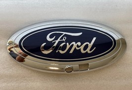 11&quot; grill emblem w/ camera hole for 2021+ Ford F-150 chrome and blue. Lt... - £29.00 GBP
