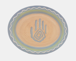 WMG Native American Style Pottery Platter Plate Art Dinnerware 2006 RARE DESIGN - £69.97 GBP