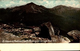 Mt Adams &amp; Madison From Mt Washington Carriage Road Nh Udb Postcard BK53 - £2.33 GBP