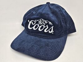 Coors Banquet Hat Corduroy Dad Cap Men's One Size Snapback Navy Blue - $7.91