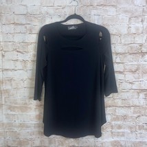 Sympli Black Jersey Knit Cutout Top Size 14 - $44.54