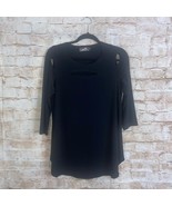 Sympli Black Jersey Knit Cutout Top Size 14 - $61.79 CAD
