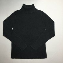 Lauren Ralph Women&#39;s Heathered Black Long Sleeve Turtleneck Sweater Medium - £31.37 GBP