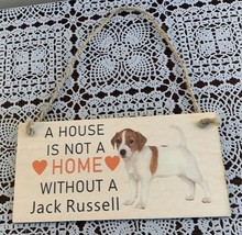 Wooden Jack Russell Dog Lover Sign Its Not A Home Without A Puppy 4 x 8 Inch - $12.99